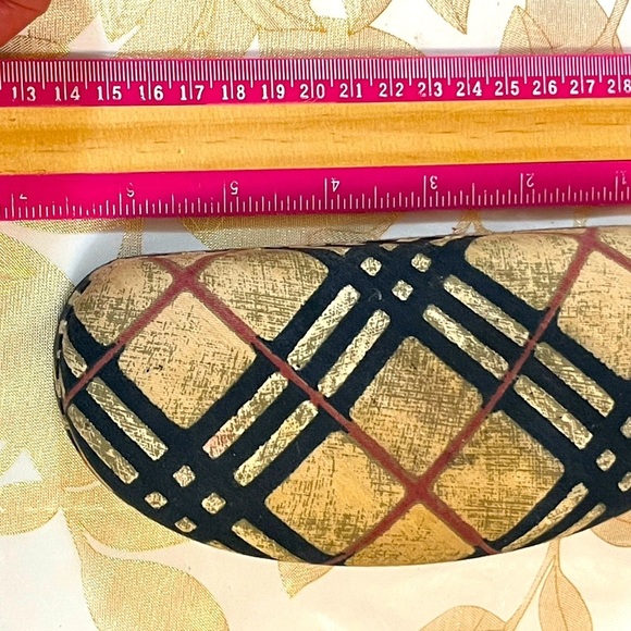 Burberry Multicolor Gingham Eyeglasses Hard Case To Fit Reading Glass Sunglass - Picture 2 of 6